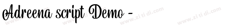 Adreena script Demo 字体转换